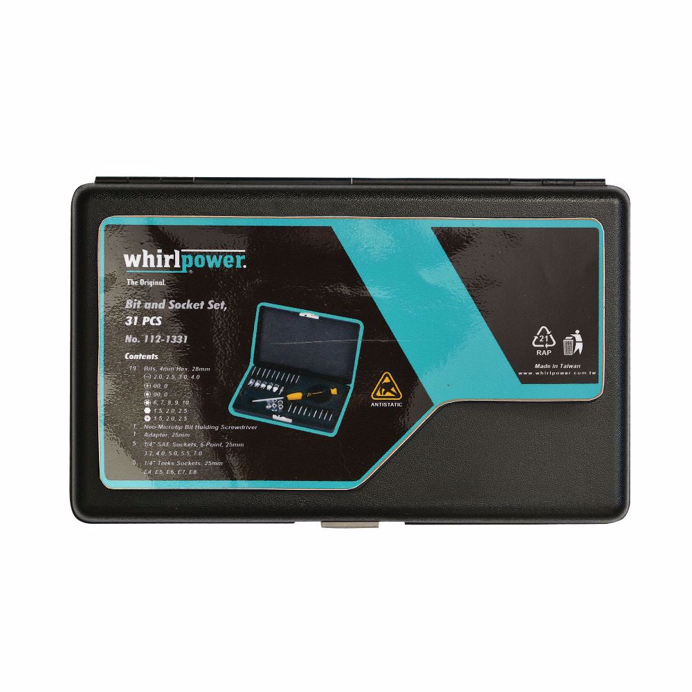 Комплект отвертка и битове WhirlPower, Antistatic, 31 части