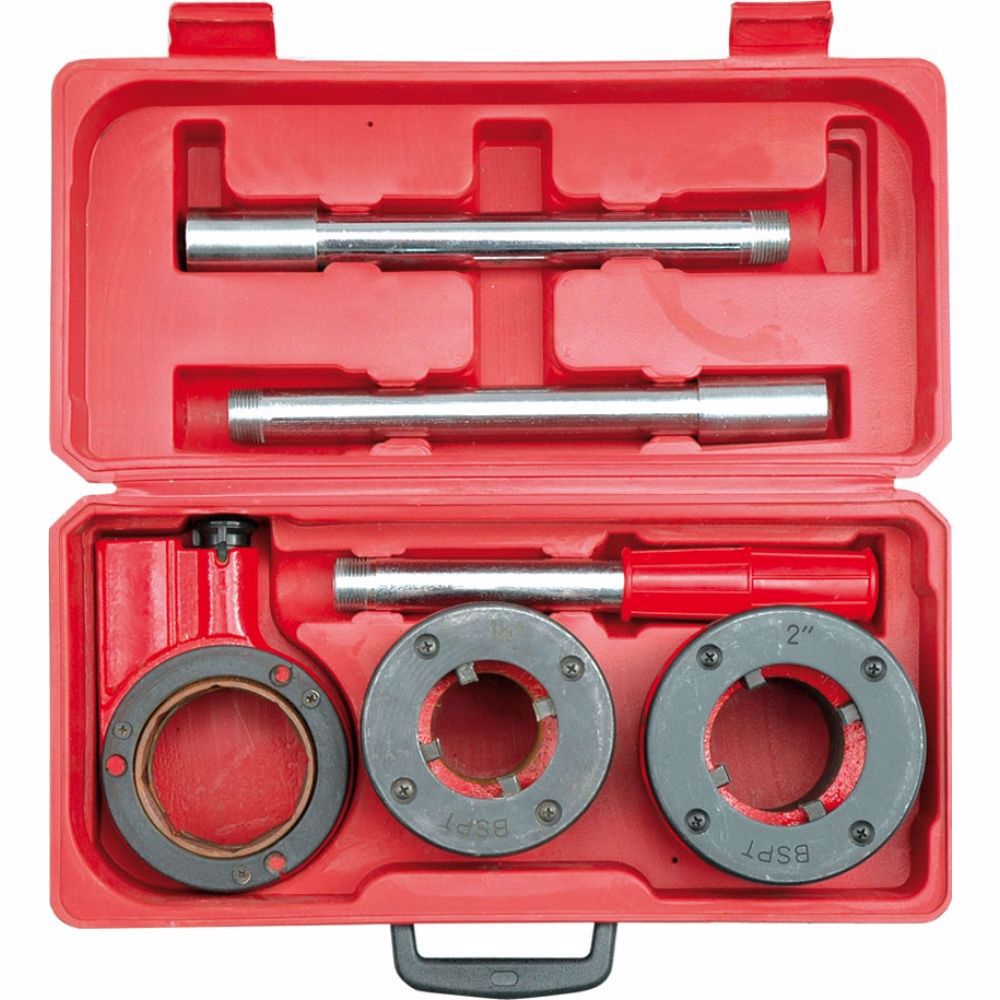 Комплект за тръбни резби VOREL, 1 1/2 - 2", 6 части