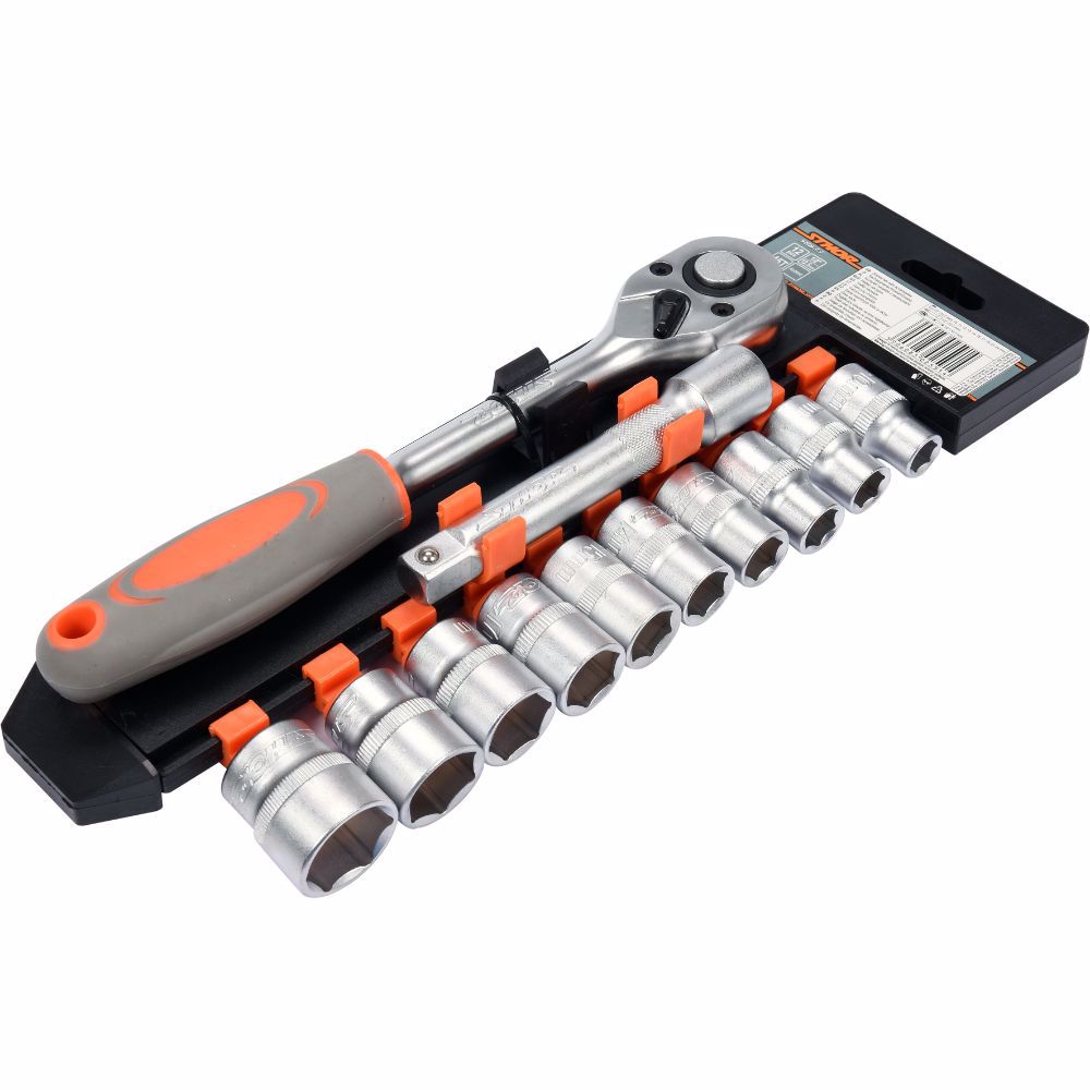 Комплект тресчотка с вложки STHOR, 1/2 ", 12 части