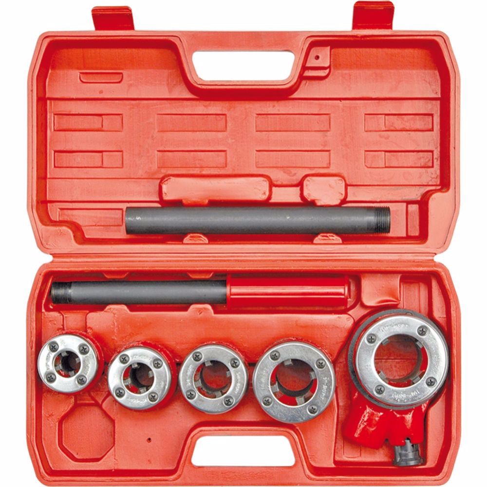 Комплект за нарязване на тръбни резби VOREL, 3/8" - 1 1/4", 7 части