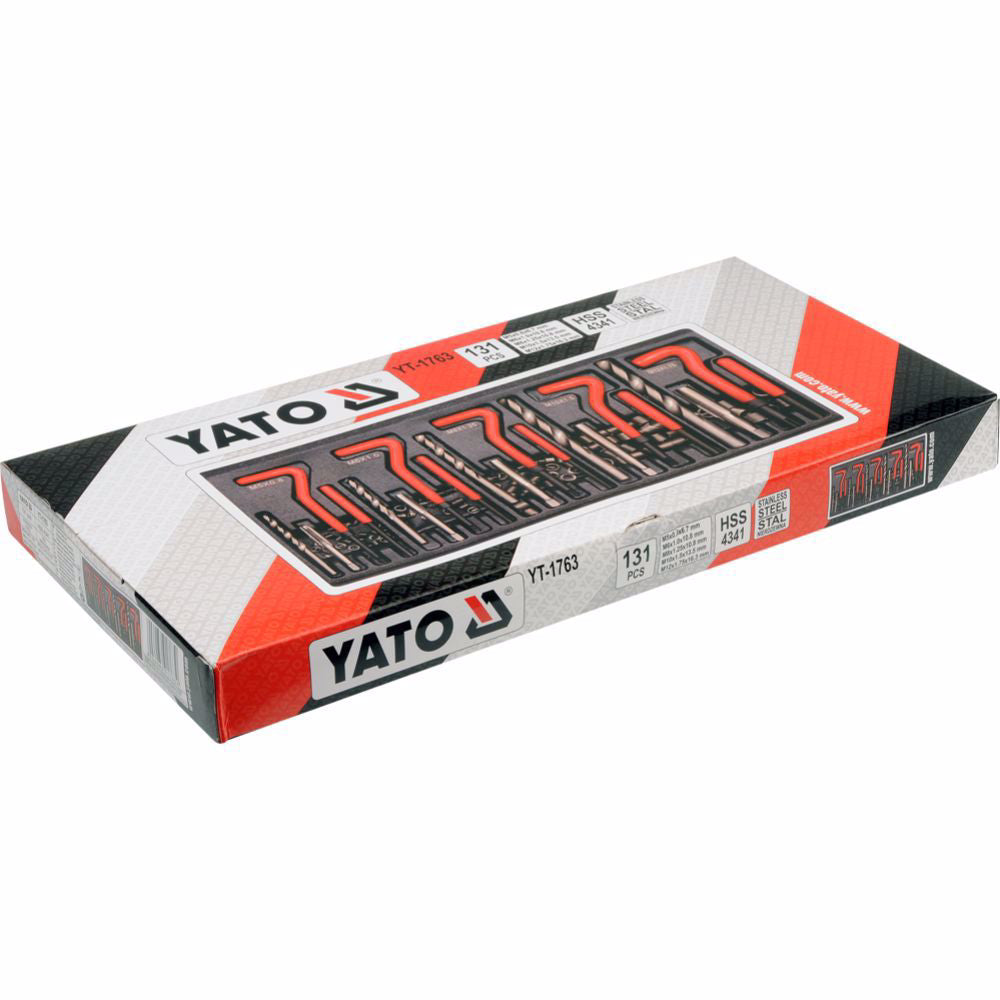 Комплект за възстановяване на резби YATO, M 5 - M 12, 131 части