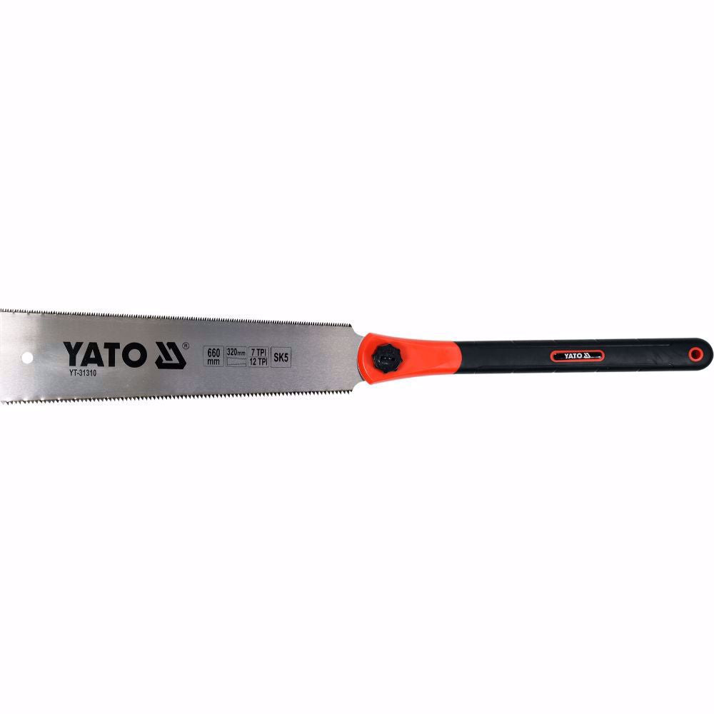 Двустранен японски трион YATO, 7 TPI / 12 TPI, 320 мм