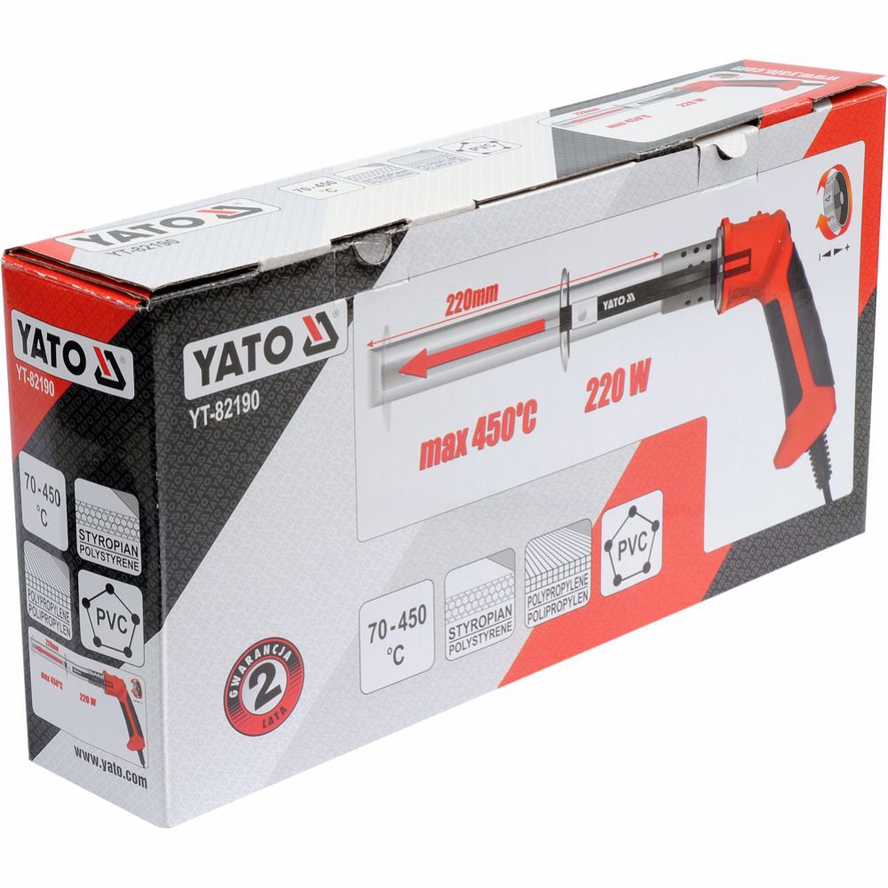 Термичен нож за полимери YATO 82190, 70 - 450°C, 220 W