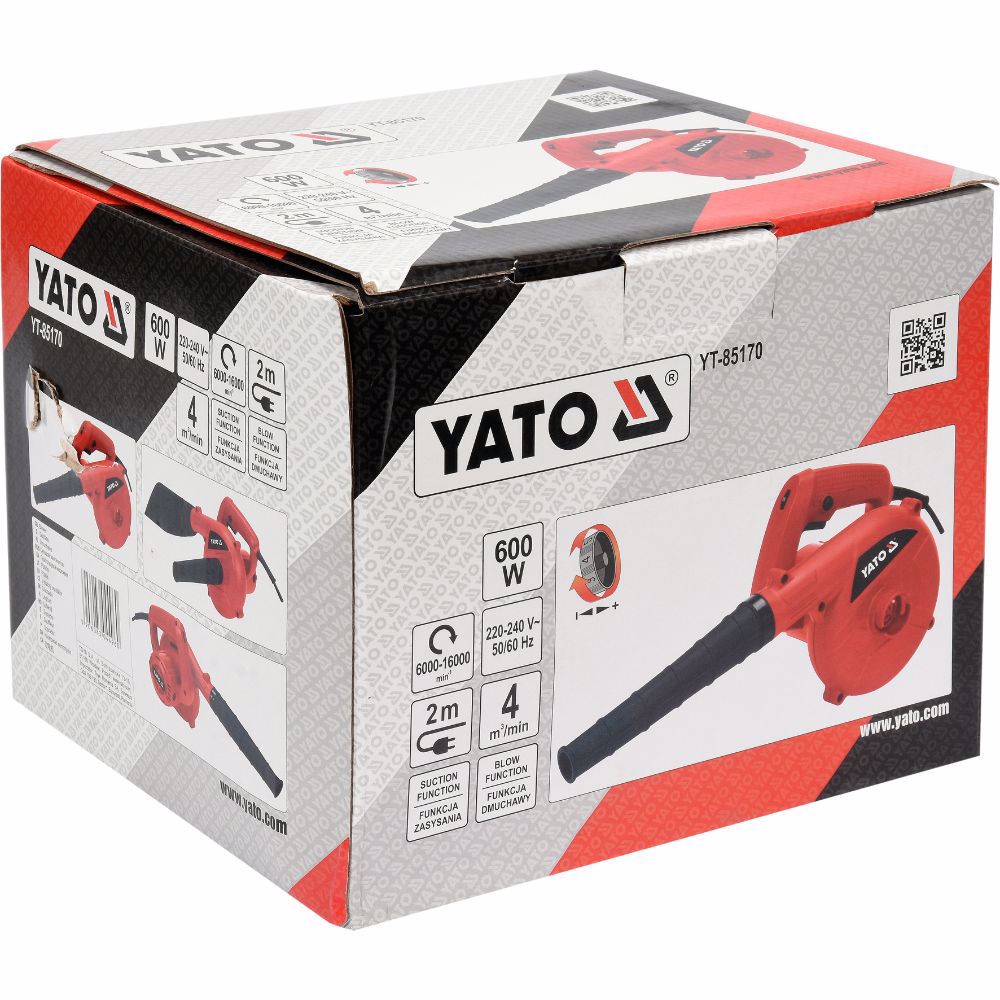 Електрически издухвател - прахосмукачка YATO 85170, 600 W