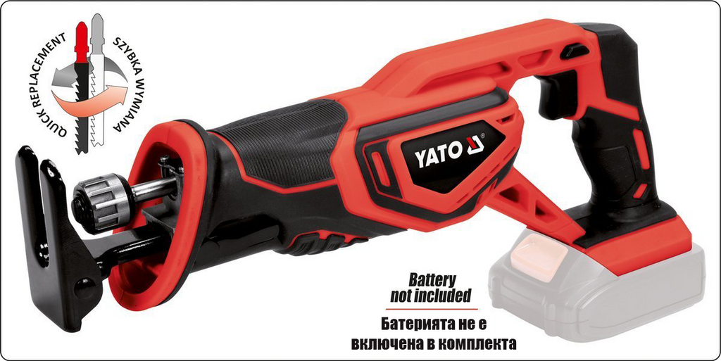 Акумулаторен саблен трион YATO 82815, 18 V, без батерия