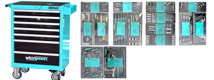 Количка с инструменти WhirlPower, 205 части