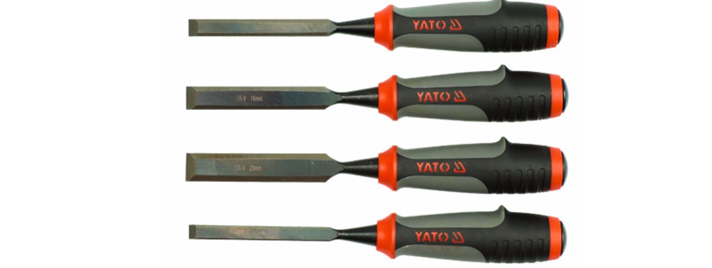 Комплект длета за дърво с PVC дръжки YATO, 10 - 20 мм, 4 бр
