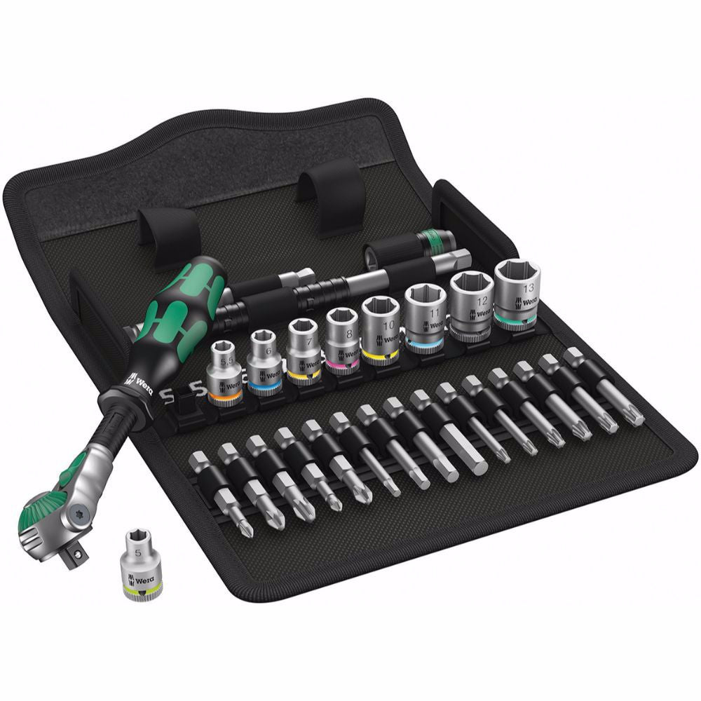 Комплект инструменти WERA, Zyklop, 1/4", 28 части  EDE 4013288174000