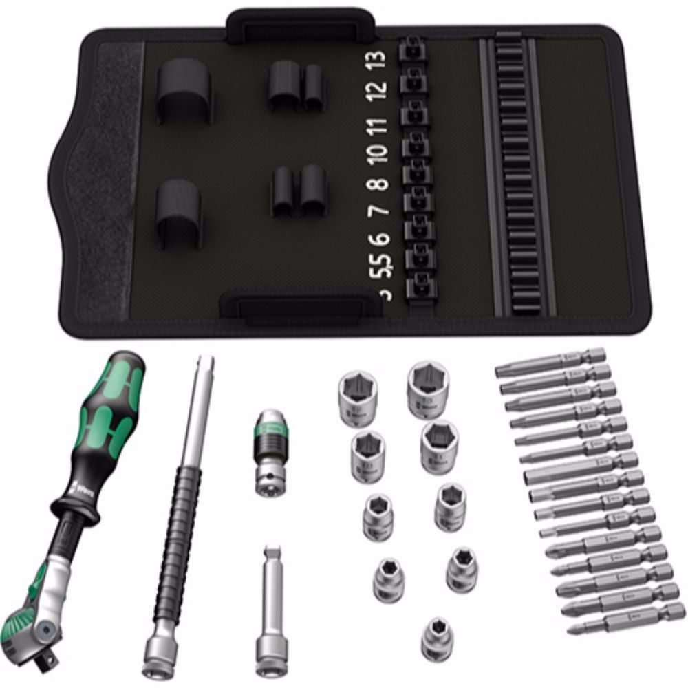 Комплект инструменти WERA, Zyklop, 1/4", 28 части  EDE 4013288174000