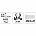 Пистолет за въздух с манометър YATO 23703, 0 - 8 Bar