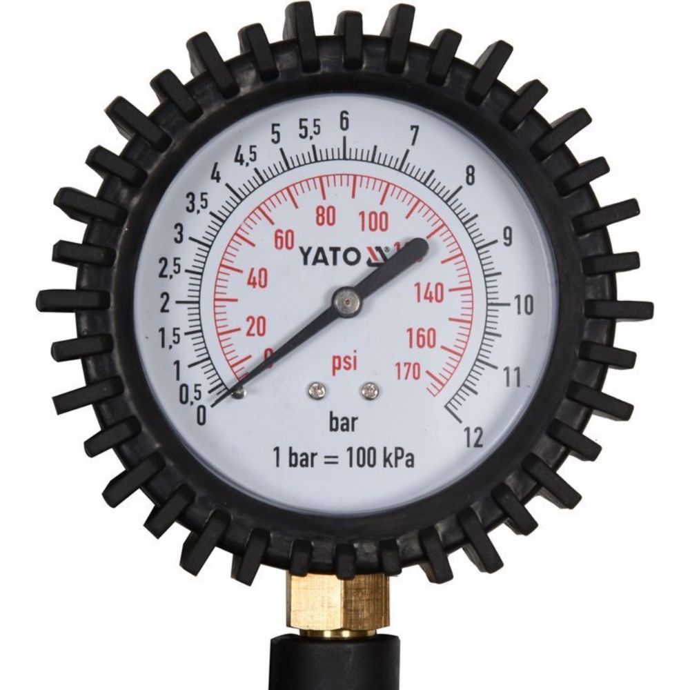 Пистолет за въздух с манометър YATO 23703, 0 - 8 Bar