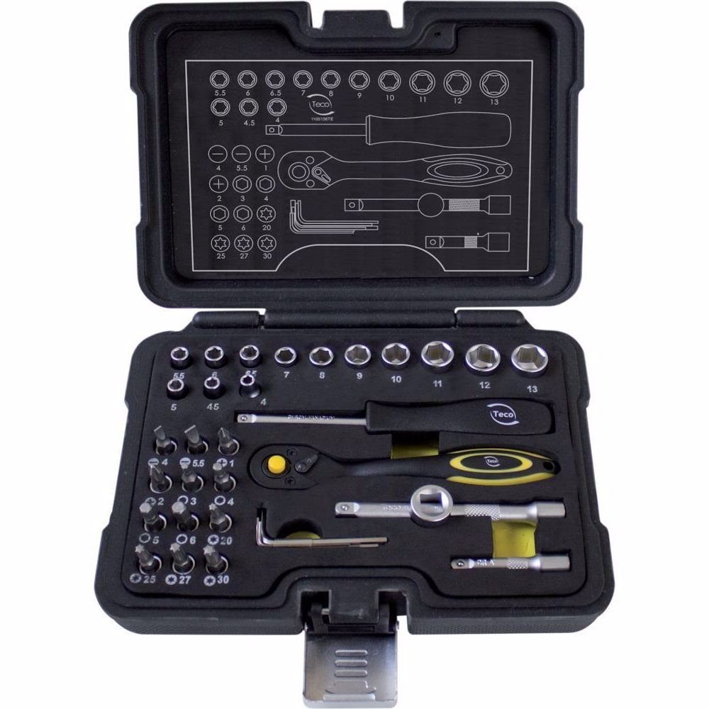 Комплект инструменти TECO, 1/4", 36 части