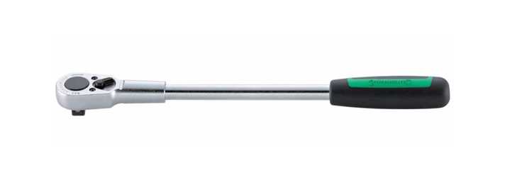 Ревeрсивна тресчотка с двукомпонентна дръжка, STAHLWILLE, Т36, 1/2", 380 мм