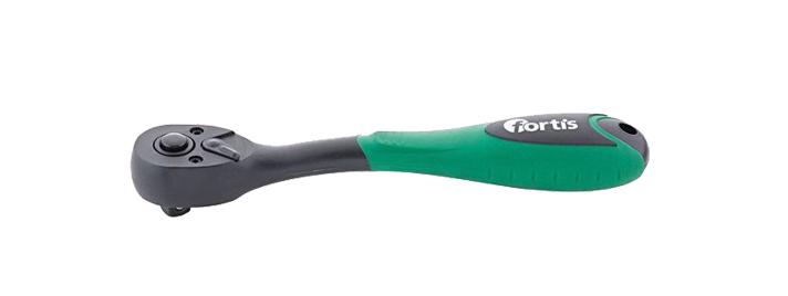 Ревeрсивна тресчотка с двукомпонентна дръжка, FORTIS, Т72, 3/8", 200 мм FORTIS 4317784707251