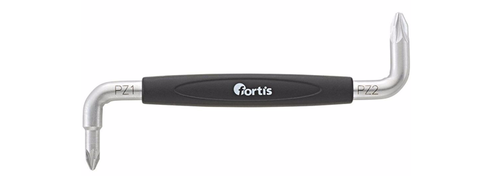 Отвертка ъглова FORTIS, 90°, 180°, PZ 1, PZ 2