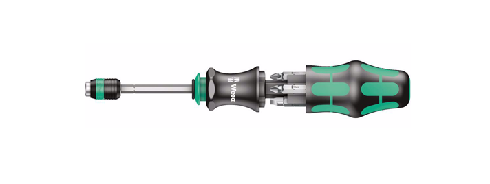 Отвертка с бит държач WERA, 1/4", SL, PH, PZ, 6 бита