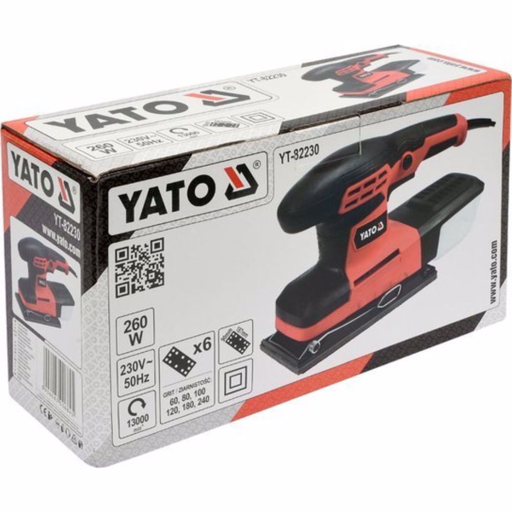 Виброшлайф YATO 82230, 90 x 187 мм, 260 W