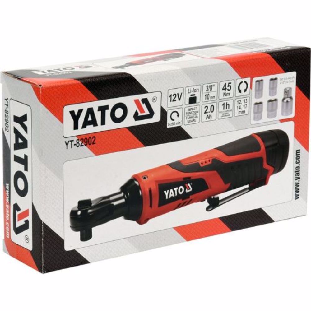 Акумулаторна тресчотка YATO 82902, 3/8“, 12 V, 45 Nm, 1 x 2 Ah