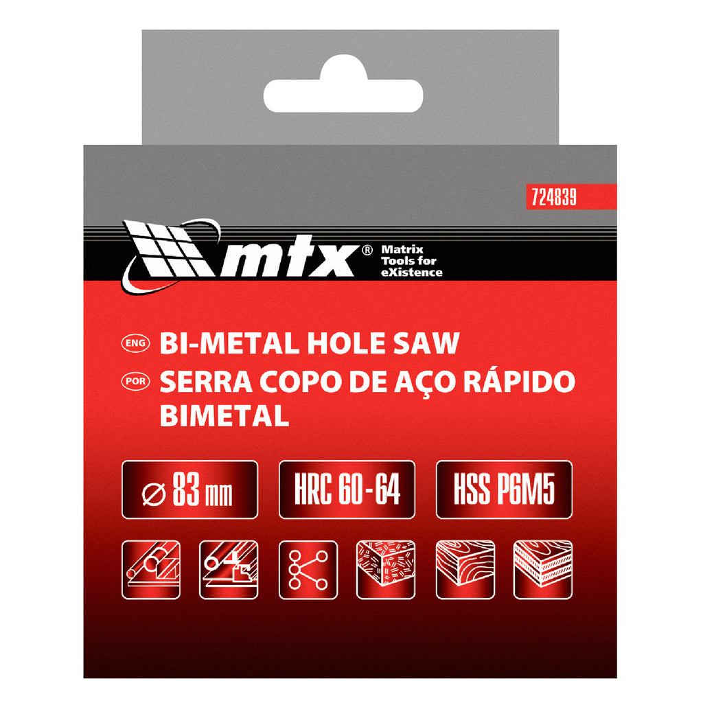 Боркорона Bimetal, 83 мм MTX