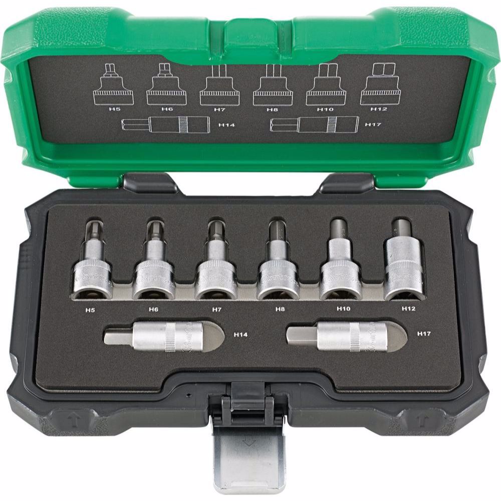 Комплект бит вложки 1/2"  FORTIS, за вътрешни шестостени, SW, 6 части