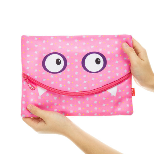 Jumbo несесер Googly, 27 x 0.8 x 19.5 cm, розов ZIP ZJ GGSM PK