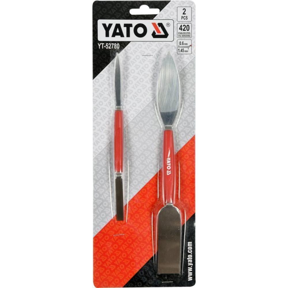 Комплект двустранни шпакли за фина шпакловка YATO, YT 52780, 2 части