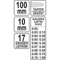 Луфтомер YATO, YT 7220, 0.02 - 1.0, 17 пластини, 100 мм