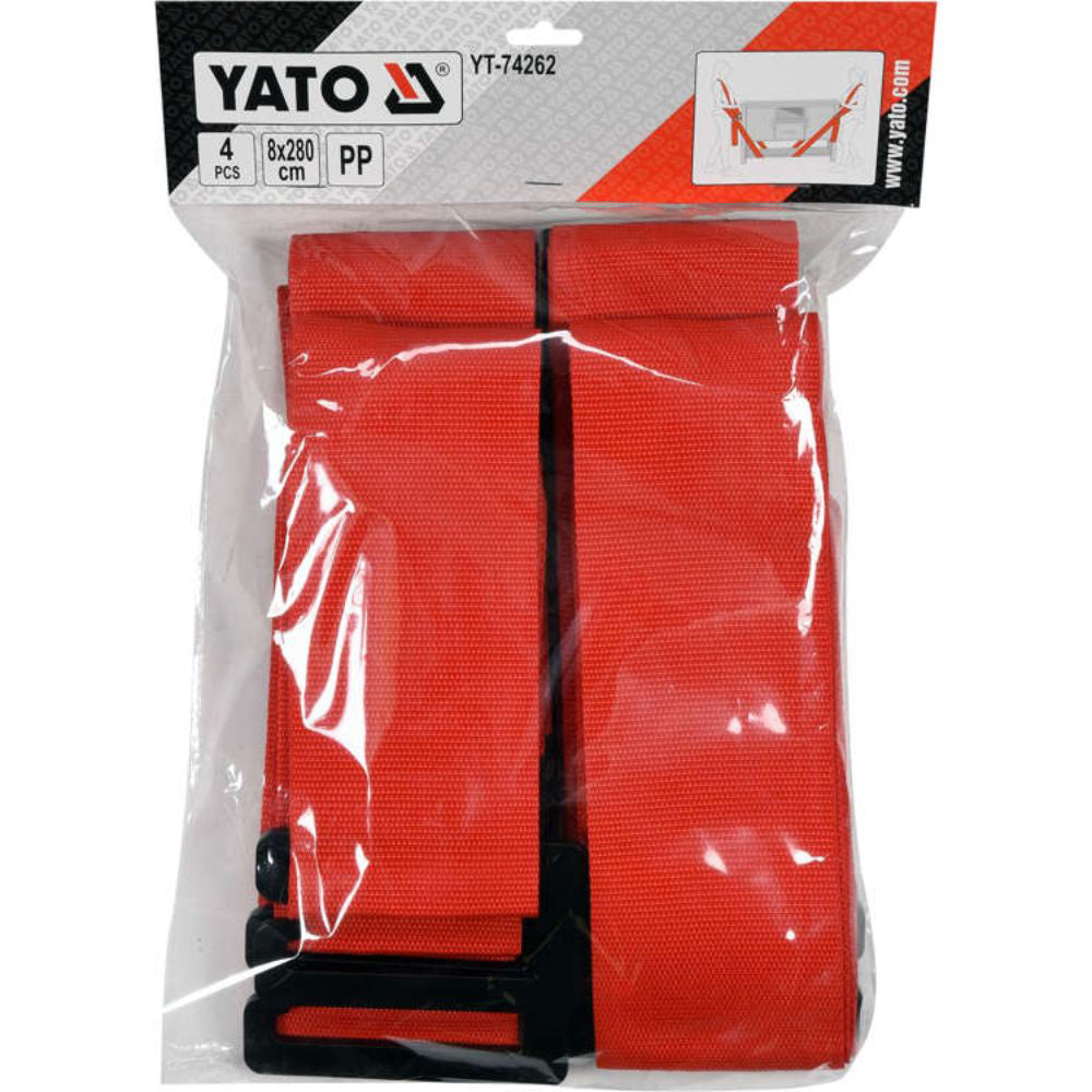 Kолани за пренасяне на товари YATO YT 74262, 8 x 280 см, 4 броя