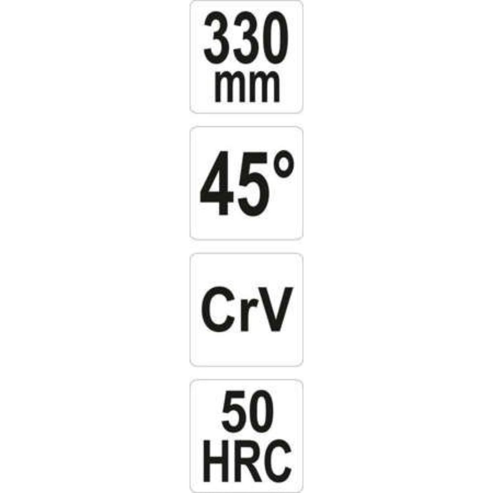 Клещи тип "човки" YATO, удължени, извити 45°, 330 мм