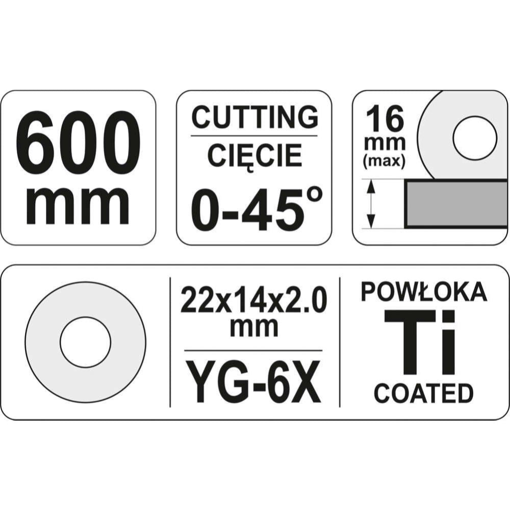 Резачка за плочки YATO, 600  мм