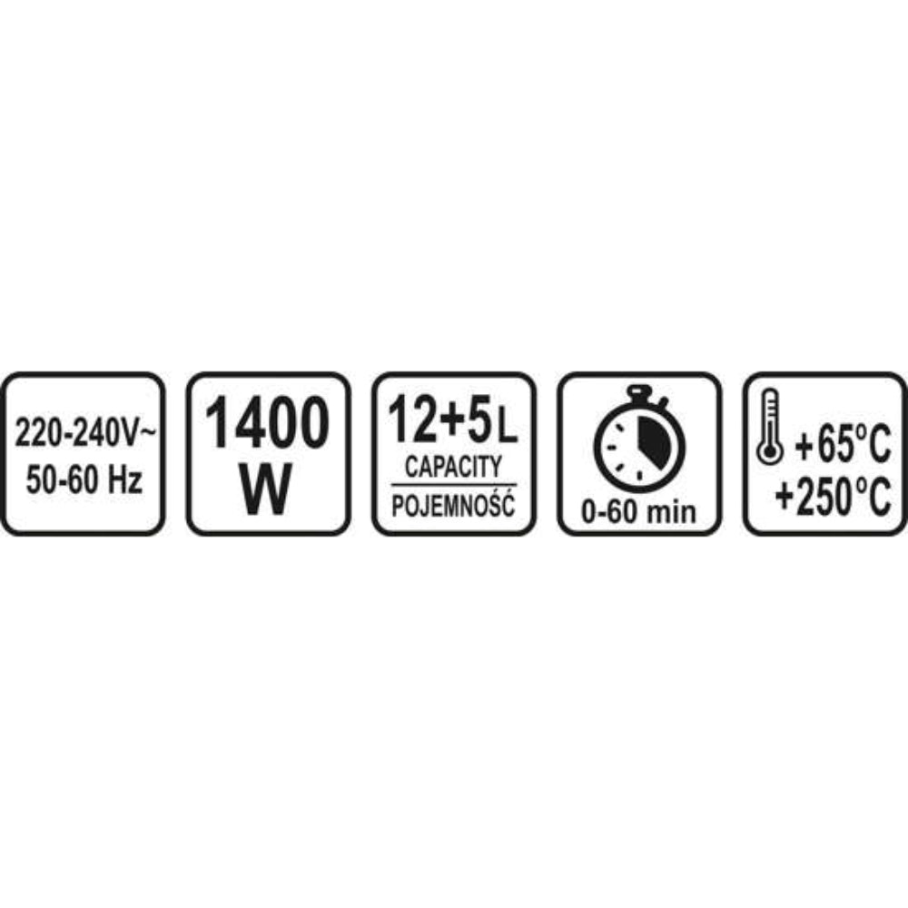 Халогенна фурна LUND, 1400 W, 12 + 5 L