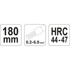 Клещи за кримпване на кабелни обувки YATO, 180 мм, 0.2 – 6.0 мм²