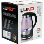 Електрическа стъклена кана с регулиране на температура LUND, LED, 1.8 L