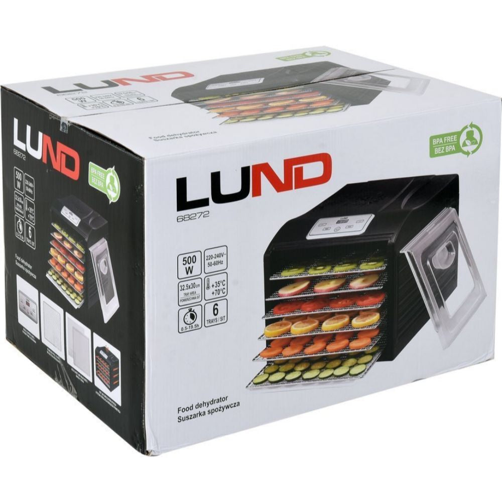 Уред за сушене на храна (дехидратор) LUND, 6 нива, 500 W