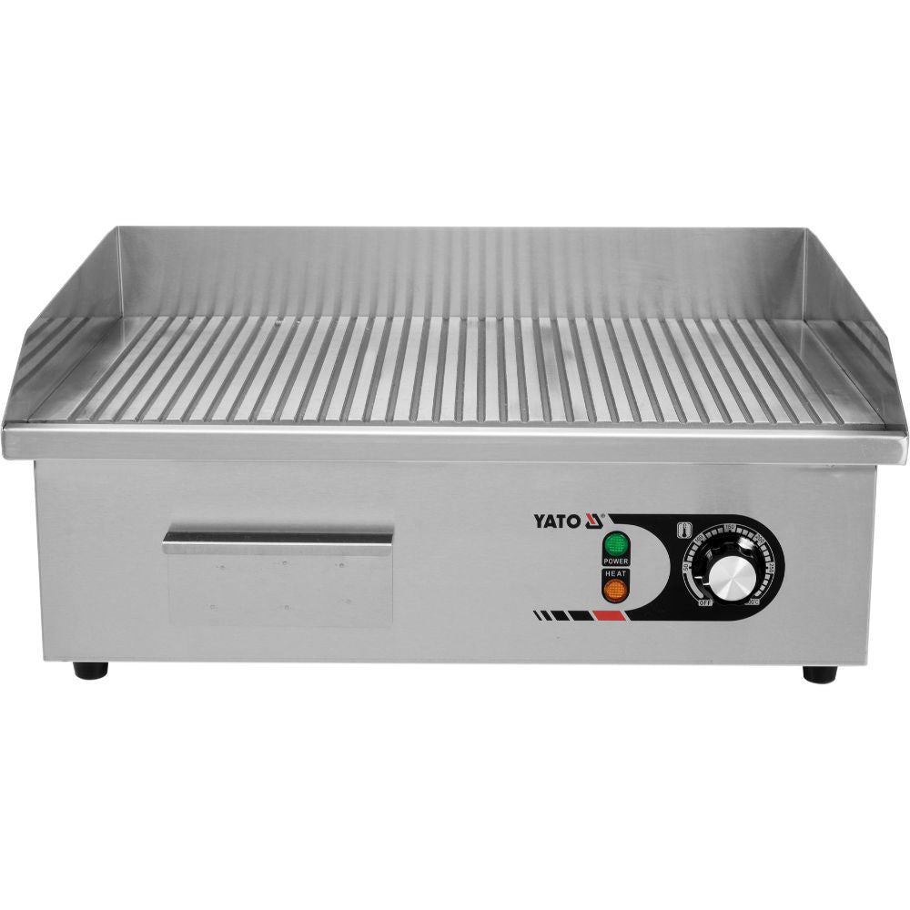 Електрическа скара-плоча за готвене YATO YG 04587, оребрена, 550 мм, 3 kW