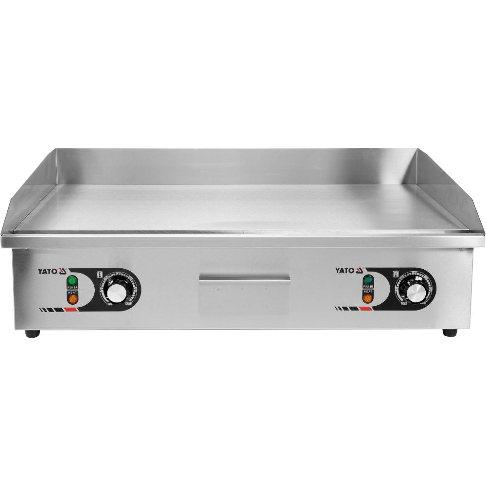 Електрическа скара-плоча за готвене YATO YG 04588, гладка, 730 мм, 2 х 2.2 kW