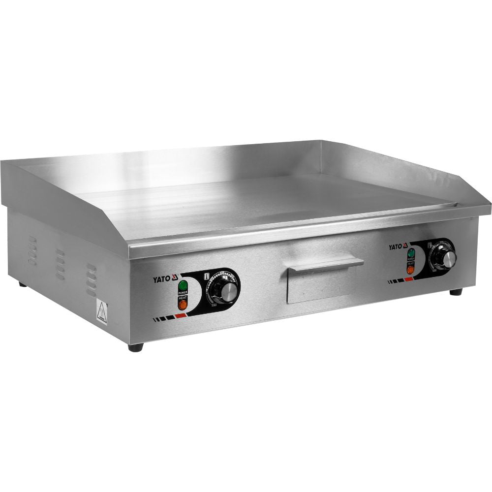 Електрическа скара-плоча за готвене YATO YG 04588, гладка, 730 мм, 2 х 2.2 kW