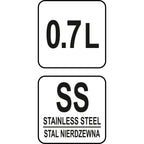 Шейкър за коктейли YATO YG 07123, 700 ml