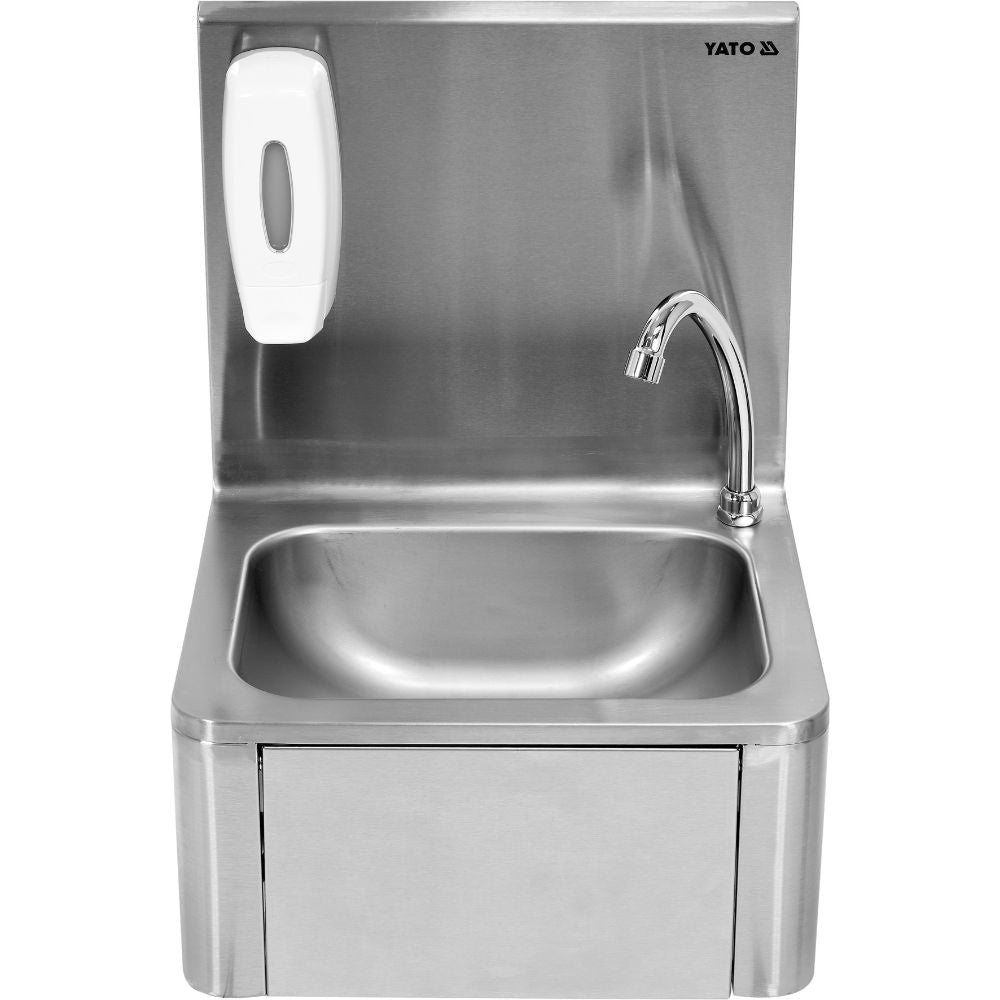 Професионална мивка за кухня YATO YG 10010, активиране с коляно, INOX