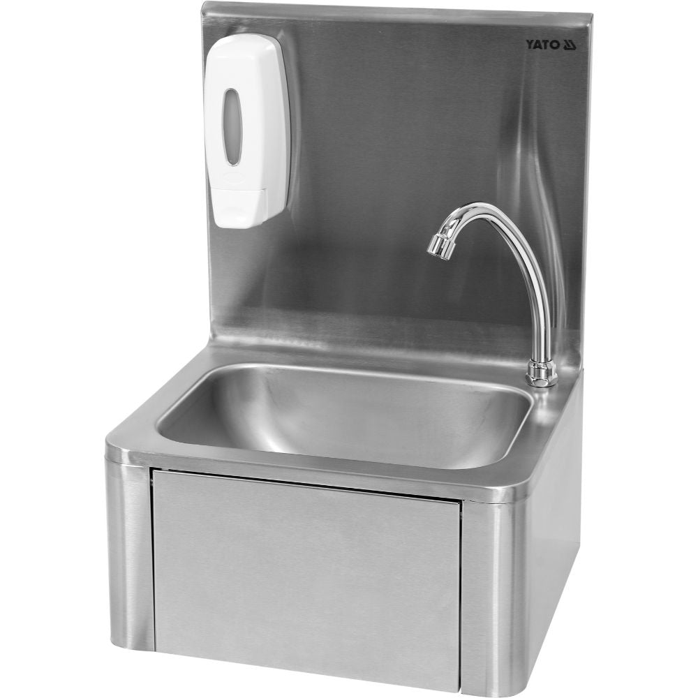 Професионална мивка за кухня YATO YG 10010, активиране с коляно, INOX