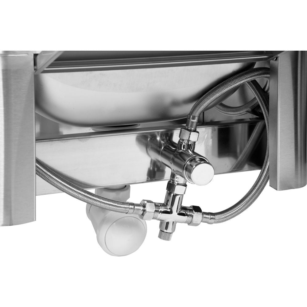 Професионална мивка за кухня YATO YG 10010, активиране с коляно, INOX