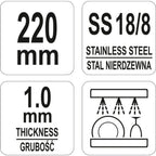 Кухненска щипка за спагети YATO, 215 мм