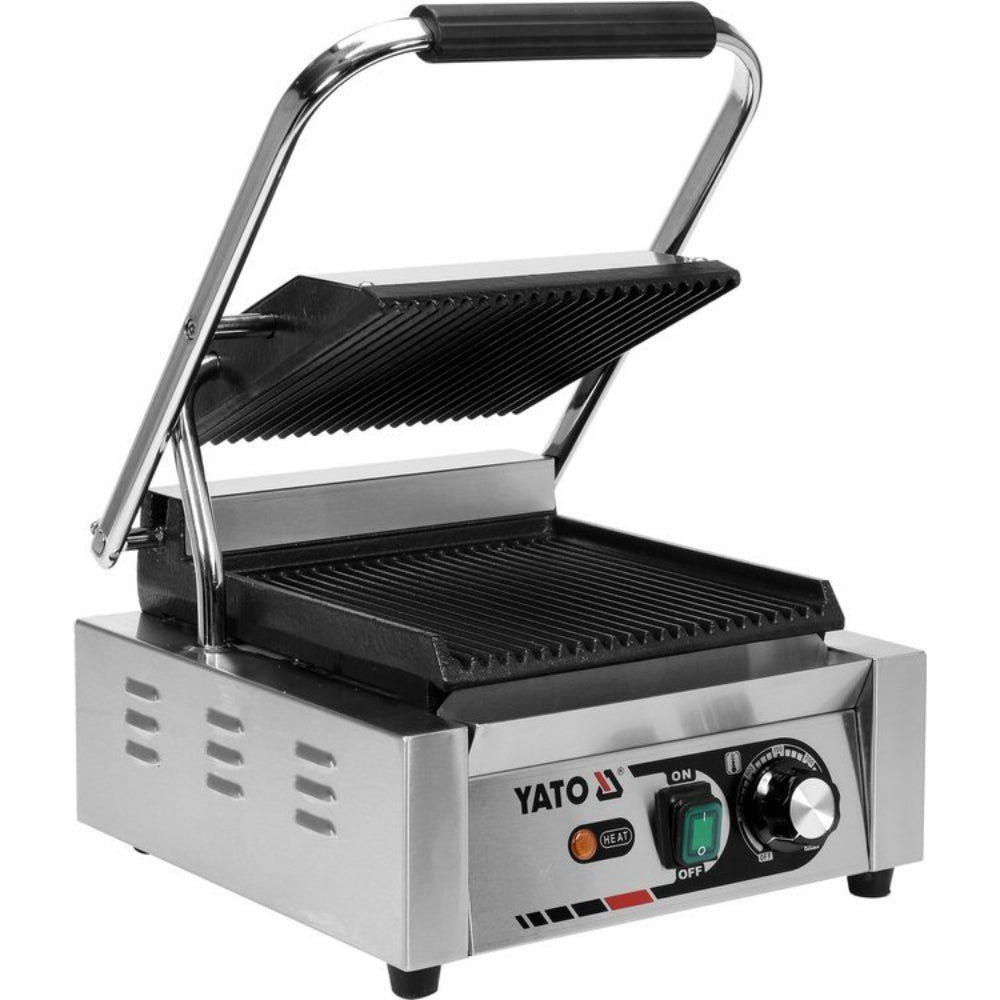 Електрически контактен грил YATO, оребрен, 1800 W, 320 мм