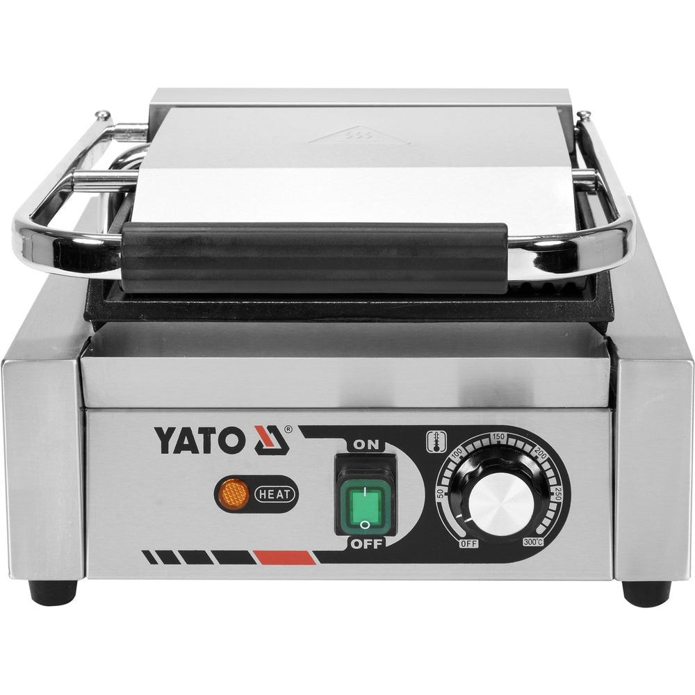 Електрически контактен грил YATO, оребрен / прав, 1800 W, 320 мм