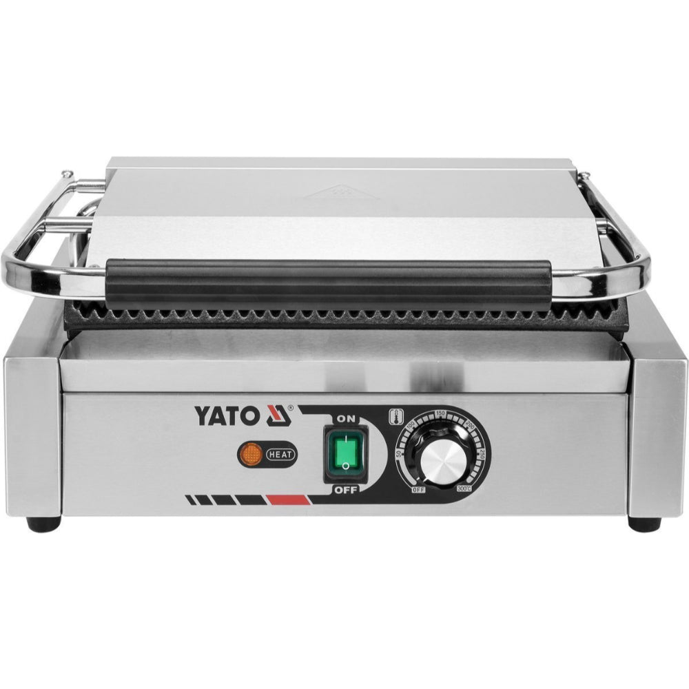 Електрически контактен панини грил YATO, оребрен, 2200 W, 440 мм