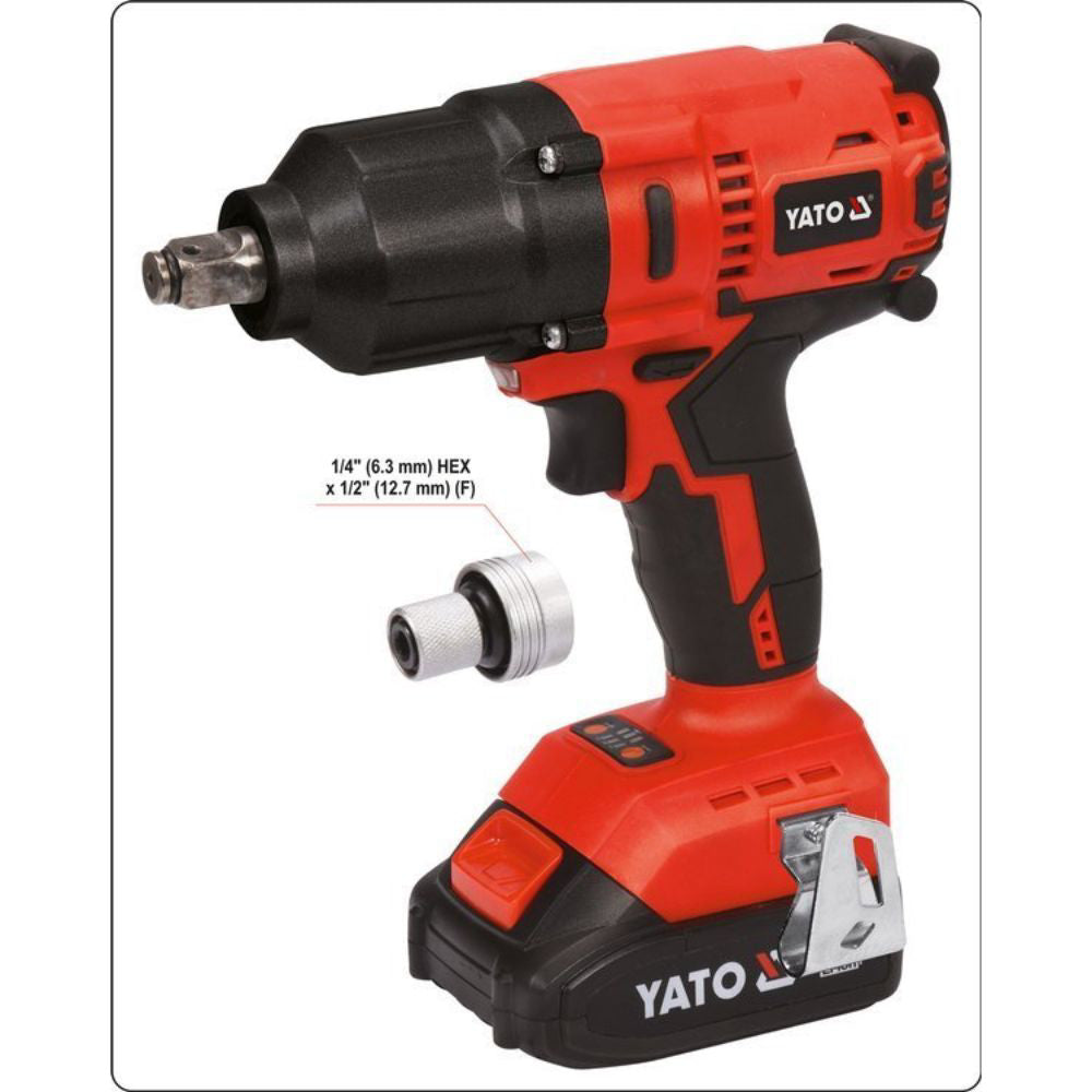 Акумулаторен ударен гайковерт YATO YT 82806, безчетков,  18 V, 1/2", 700 Nm, 1 x 3 Ah