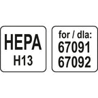 HEPA филтър H13 за прахосмукачки LUND 67091, 67092