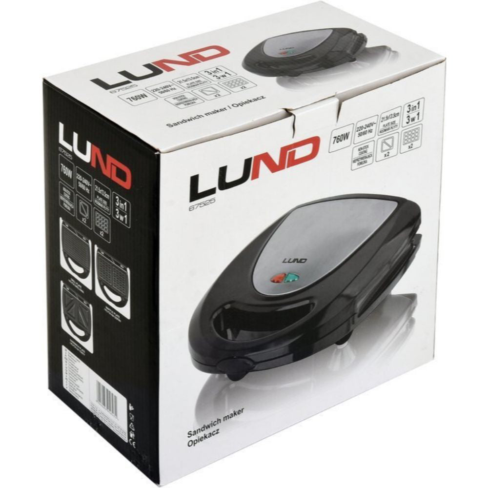 Тостер за сандвичи LUND, 3в1, 760 W