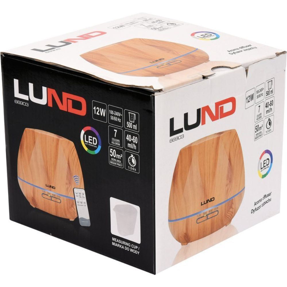 Арома дифузер LUND, LIGHT WOOD, 12 W, 500 ml
