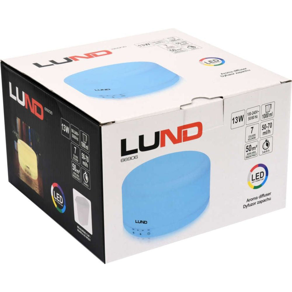 Арома дифузер LUND, WHITE, 13 W, 1000 ml